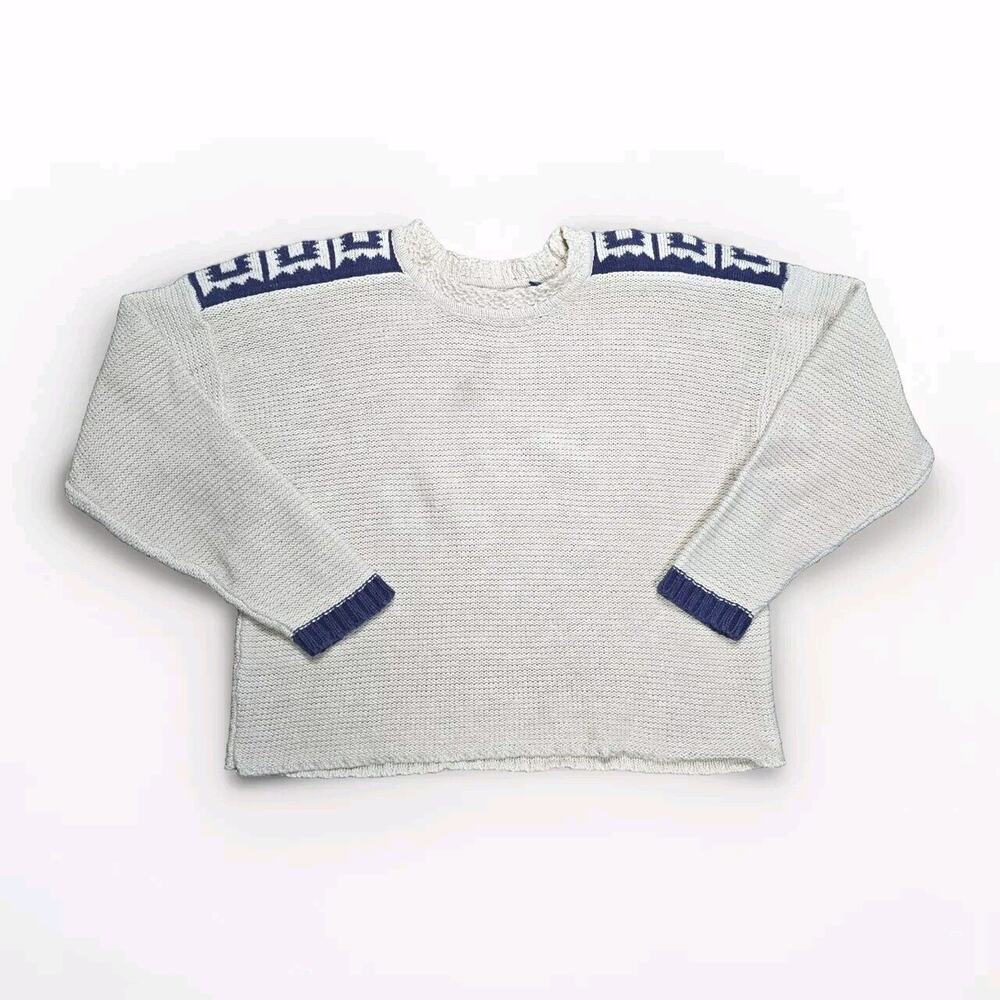 Vintage ESPRIT‎ Ramie Cotton Cable Knit Heavy Sweater Sz Small Womens